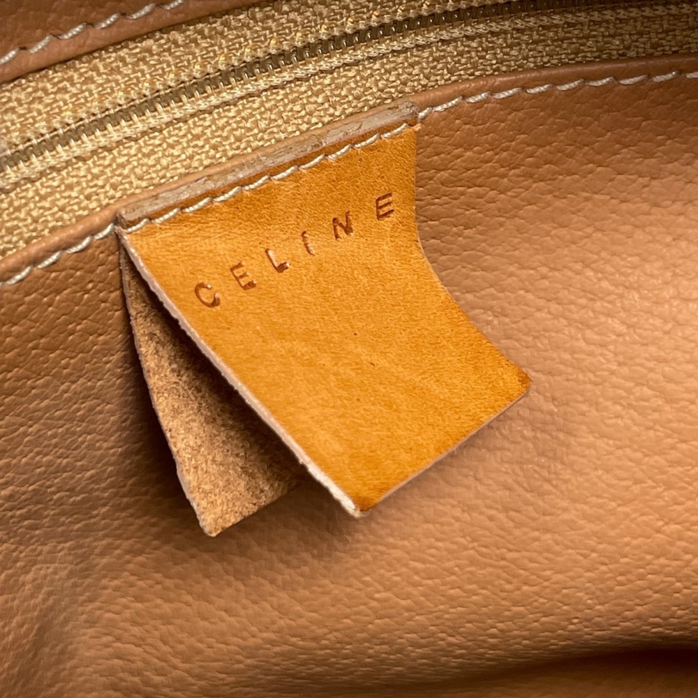 Celine Macadam Pattern Handbag Pouch Coated Canvas Brown Women's - Picture 6 of 8